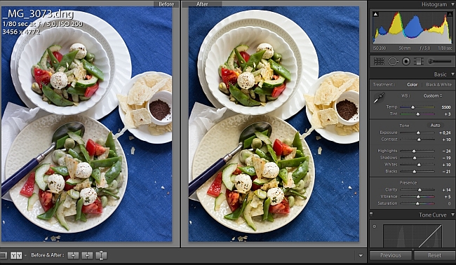 Kulisy fotografii kulinarnej - zdjęcie salatki / Chilli, Czosnek i Oliwa