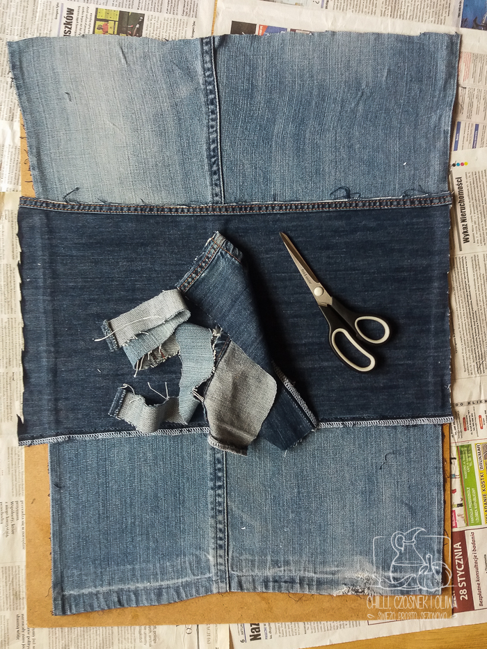 DIY - Jak zrobić tło do fotografii kulinarnej ze starych jeansów (lub innej tkaniny)?