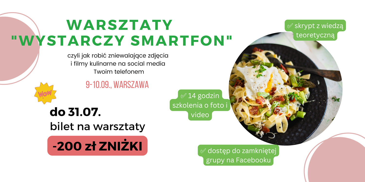 warsztaty z fotografii kulinarnej i video Warszawa